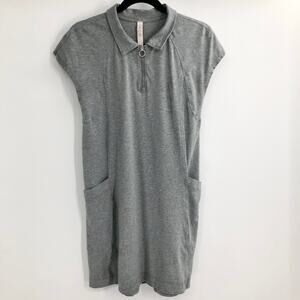 Lululemon Players Pro-Form Polo Dress Gray Collared Mini Dress Side Pockets